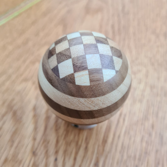 Walnut and Maple Checkered  Gear Knob