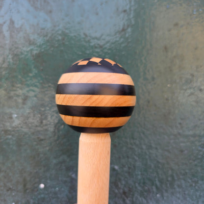 Checkered African Blackwood and Maple Gear Knob {RM52}