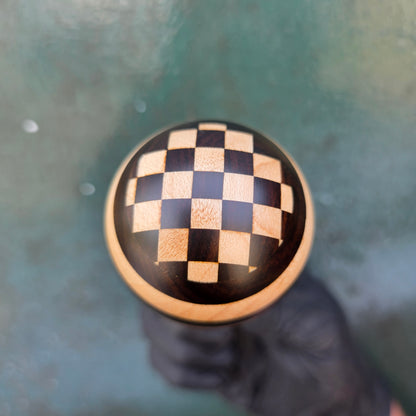 Checkered African Blackwood and Maple Gear Knob {RM52}