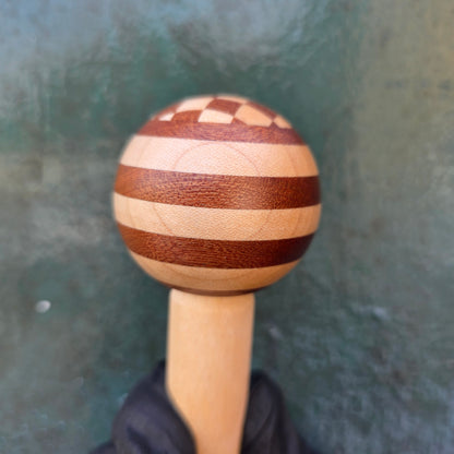 Checkered Sapele and Maple Gear Knob {RM59}