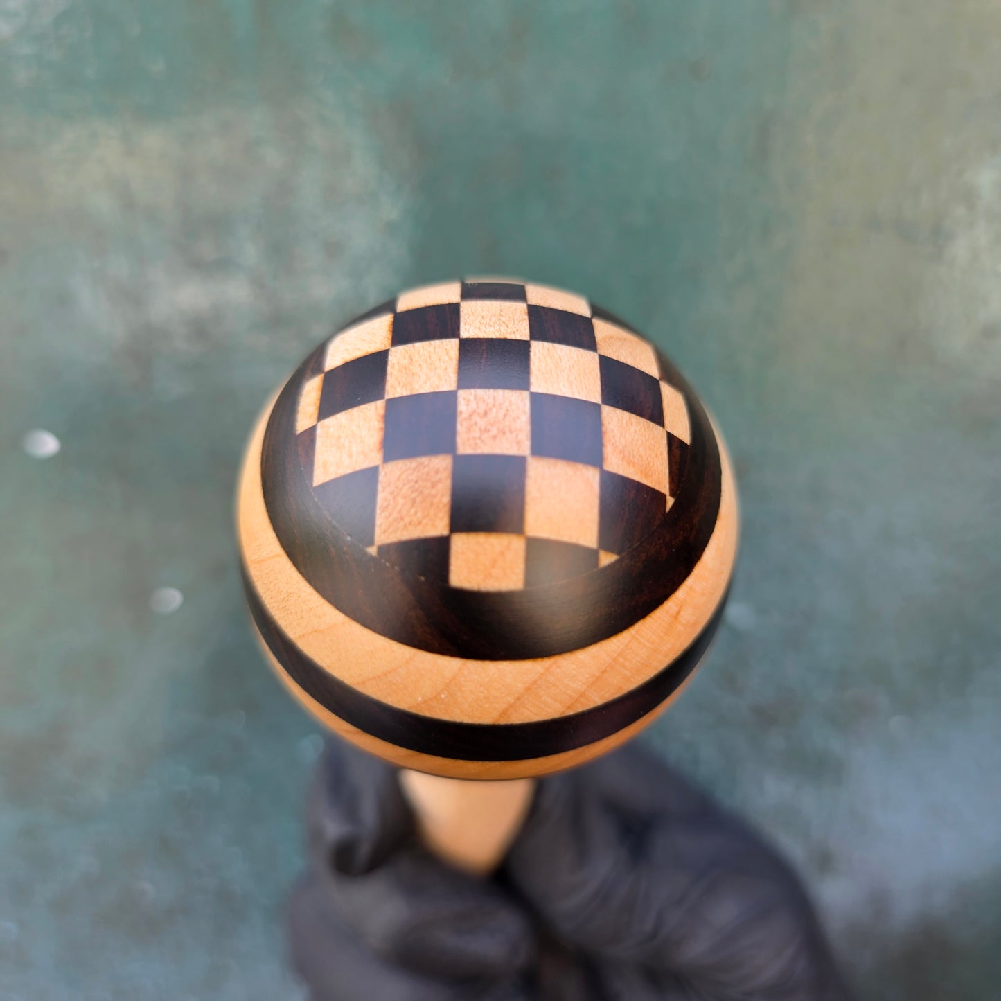 Checkered African Blackwood and Maple Gear Knob {RM52}