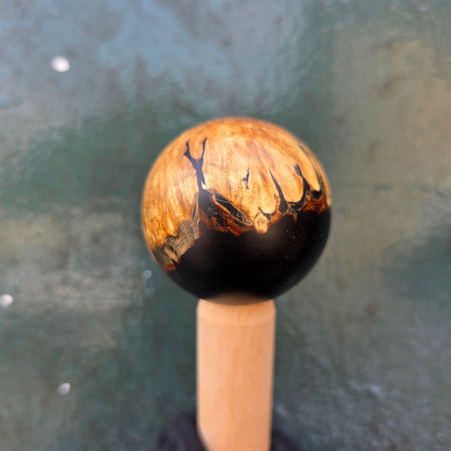 Resin and Burl Gear Knob - Full Ball{RM53}