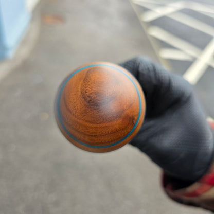 Six One Five - Walnut and Light Blue Gear Knob -  Shouldered {RMC41}